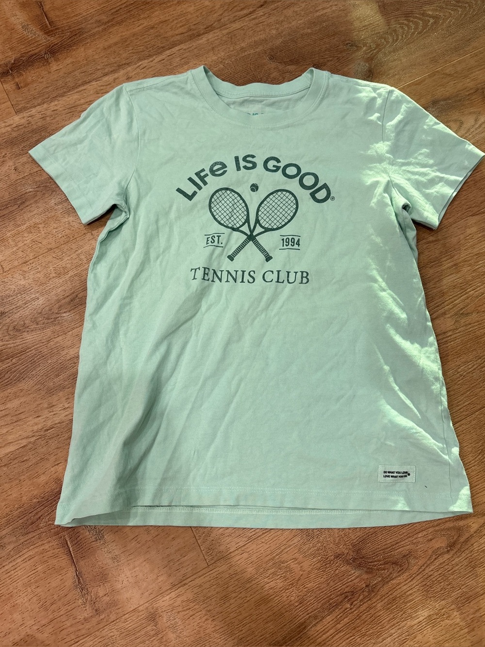 Life Is Good Mint Green Tennis Club Short Sleeve Tee